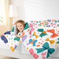 thumbnail image 4 of Homewish Cute Ribbon Bowknot Bedding Comforter Set 2pcs for Teens Adults Female,Colorful Bow Twin Comforter Sets Microfiber,Dreamy Princess Breathable Bedding Set,Super Cozy Room Decor,Reversible, 4 of 8