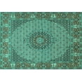 thumbnail image 1 of Ahgly Company Indoor Rectangle Medallion Turquoise Blue Traditional Area Rugs, 8' x 10', 1 of 4