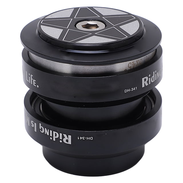 Juego de dirección para bicicleta de montaña con doble rodamiento, proceso CNC, vástago de horquilla delantera negra, grupo de rodamientos para cuadro de 34 mm