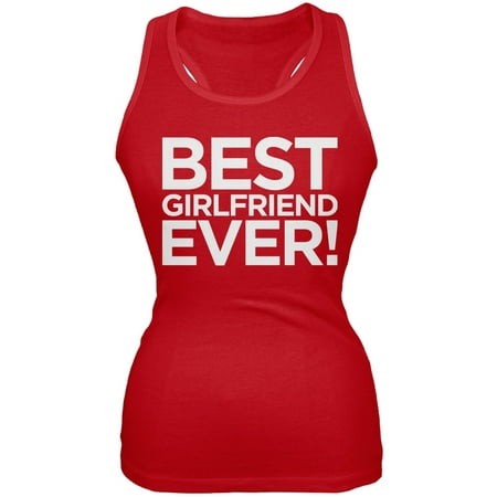 Best Girlfriend Ever Red Juniors Soft Tank Top (Top 10 Best Gift For Girlfriend)