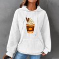 thumbnail image 2 of Dyegold Womens Hoodie Sweatshirt Waffle Thanksgiving Hoodies Fall Hooded Plus Size Pumpkin Pullover Tops Fashion Clearance Shirts Long Sleeve Casual Sweatshirts Ladies Trendy Teen Girls Sweaters, 2 of 3