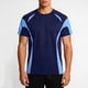 thumbnail image 1 of Ceisia Men's Athletic Short Sleeve T-shirt Color Block Round Neck Fitness Basketball Training Sport Tee Tops Blue L Gifts, 1 of 8