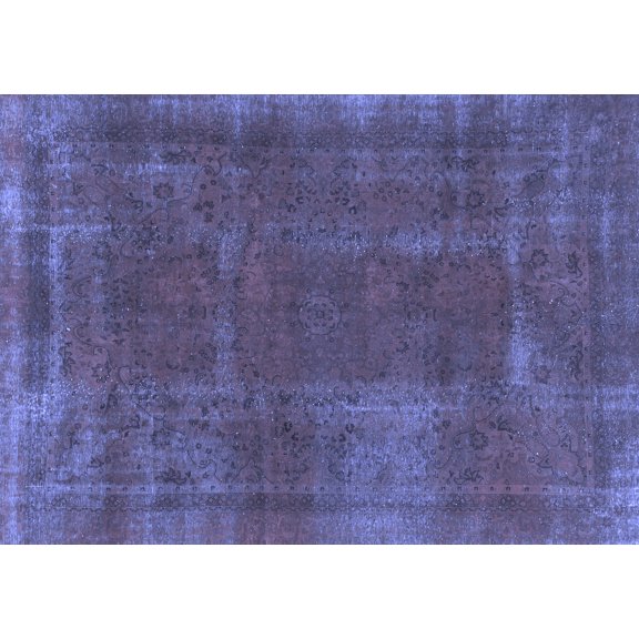 Ahgly Company Indoor Rectangle Abstract Blue Modern Area Rugs, 2' x 4'