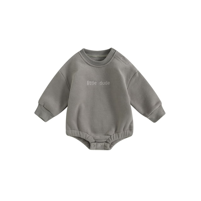 SUNSIOM Sweat-Shirt Bébé Garçon Mode Manches Longues Col Rond Broderie Lettre Body Nouveau-Né