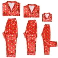 thumbnail image 3 of DARING DIVA Boys' & Girls' Christmas Family Satin Tree Print Pajamas Sets L Red, 3 of 5
