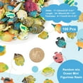 thumbnail image 2 of 100Pcs Plastic Fish Figurines Tropical Fish Figure Statue with Small Fish Assorted Tiny Fish Figurines Party Mixed Color Sea Animals Figurines for Decoration (0.67~0.91inch Long), 2 of 5