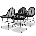 thumbnail image 1 of vidaXL Chaises de Salle à Manger 4 Pcs Noir Rotin Naturel, 1 of 4