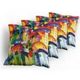 thumbnail image 5 of Ambesonne Art Throw Pillow Cover 4 Pack, Modern Vivid Buildings, 24", Multicolor, 5 of 7