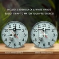 thumbnail image 2 of Vintage White Wall Clock Large Number Roman Numerals 10-Inch Silent Wooden Wall Clock, Battery Operated (AA Batteries Not Included), Artistic Home Decor, 2 of 7
