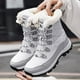 thumbnail image 5 of DQrwqpou Botas Con Cordones para Mujer Botas Nieve Zapatos Antideslizantes para Exteriores para Invierno (Blanco 38), 5 of 9