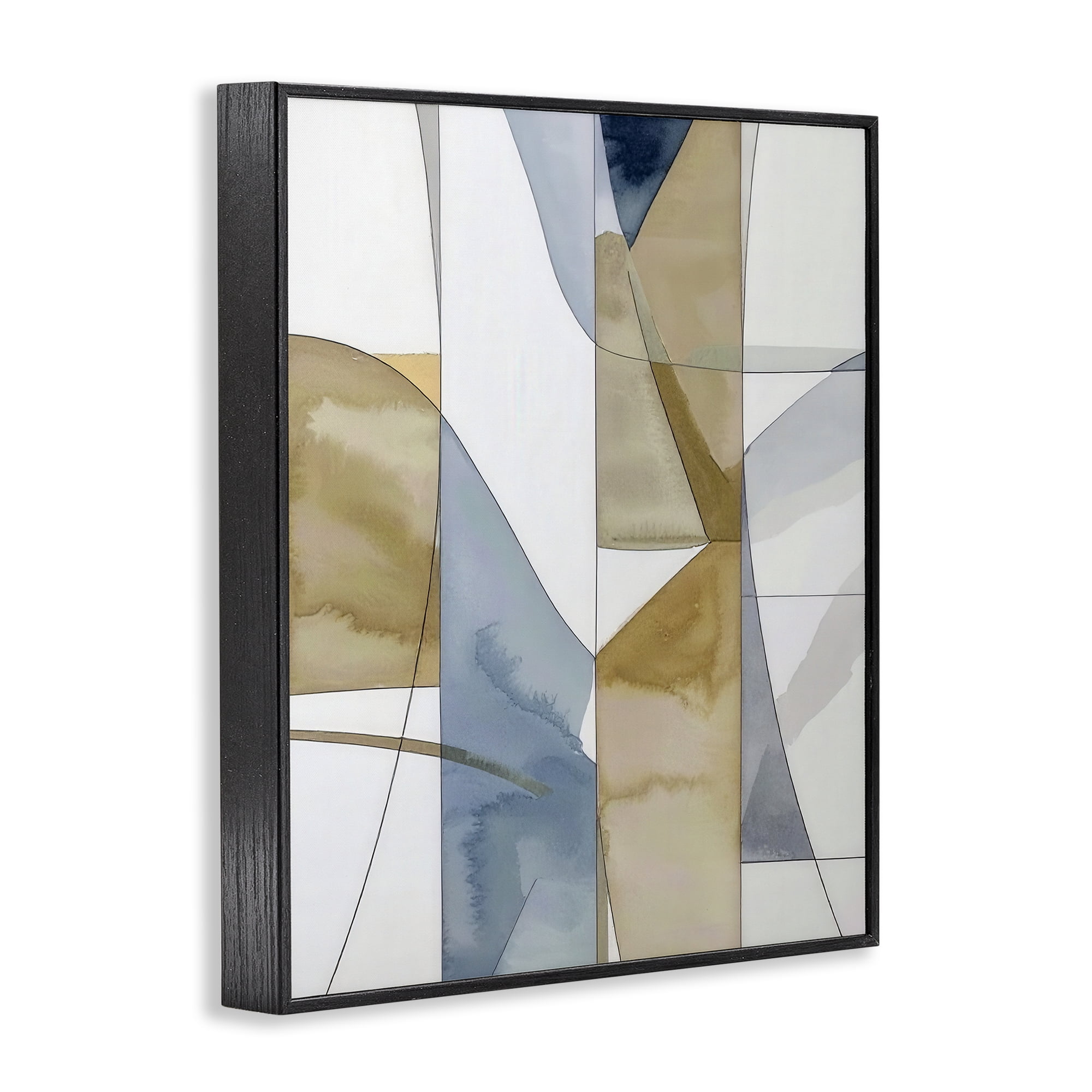 Stupell Industries Geographic Abstract Sections Black Framed Giclee Art, design by Alonza Saunders