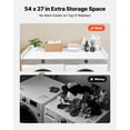thumbnail image 3 of VEVOR Washer Dryer Countertop, 54 x 27.5 in Wooden Washer and Dryer Topper with Edge & 2 Hooks, Water-Resistant Laundry Machine Topper for Laundry Closet Pantry Counter Organization and Storage,White, 3 of 9