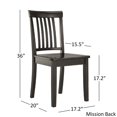 thumbnail image 6 of Lexington 5-Piece Wood Dining Set with 4 Mission Back Chairs, Black, 6 of 6