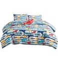 thumbnail image 2 of Tiburones Azules Peces Vida Marina Niños Juego de Cama Bordado Suave, 2 of 4