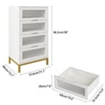 thumbnail image 3 of Organizedlife 4-Drawer Dresser with Acrylic Panels, Modern Storage Cabinet for Bedroom, Living Room, 21.1 x 15.7 x 38.0 Inches, 3 of 9