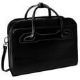 thumbnail image 4 of W Series | WILLOWBROOK | 17" Leather Patented Detachable -Wheeled Ladies' Laptop Briefcase - Black, 4 of 6