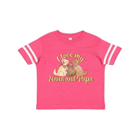 

Inktastic I Love My Nana and Papa Cute Dogs Gift Toddler Boy or Toddler Girl T-Shirt