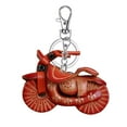 thumbnail image 3 of Eoozwa 1 Packs Mini Motorcycle Keychain Genuine Cowhide Leather Handmade Biker Gift for Men Motorcycle Enthusiasts Accessories Vintage Style Key Ring, 3 of 6