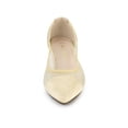 thumbnail image 6 of Unique Bargains Women's Mesh Pointed Toe Slip-On Ballet Flats Beige 6.5, 6 of 7
