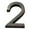 #2, variant on Ludlz 6cm Plated House Door Plaque Address Number Digit Figure Plate Sign Hotel Decor