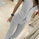 thumbnail image 5 of Conjunto informal de color liso sin mangas para mujer: chaleco y pantalones. Conjunto de dos piezas para fiesta/uso diario, tejido de poliéster, tallas XS-XL, lavado a mano en frío., 5 of 8