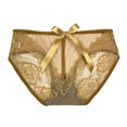thumbnail image 1 of Gibobby Ropa interior de encaje sexy Tanga Sexy transparente de encaje Floral para mujer, Tanga Sexy de cintura alta, bragas caladas de cintura(Amarillo,Talla única), 1 of 5