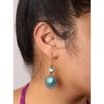 thumbnail image 5 of Boho Created Turquoise Bead Ethnic Round Pendant Earrings, Vintage Bohemian Hippie Jewelry Gift for Women, 5 of 7