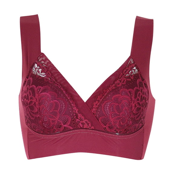 VerPetridure Sports Bras for Women Pack Women Yoga Sports Front Closure Extra-Elastic Breathable Lace Trim Bra Underwear