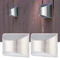 thumbnail image 4 of Cergrey Stainless Steel Solar Fence Security Lights Light‑Control Step Wall Lamp for Outdoor Use,Outdoor Wall Light,Solar Step Lights, 4 of 8