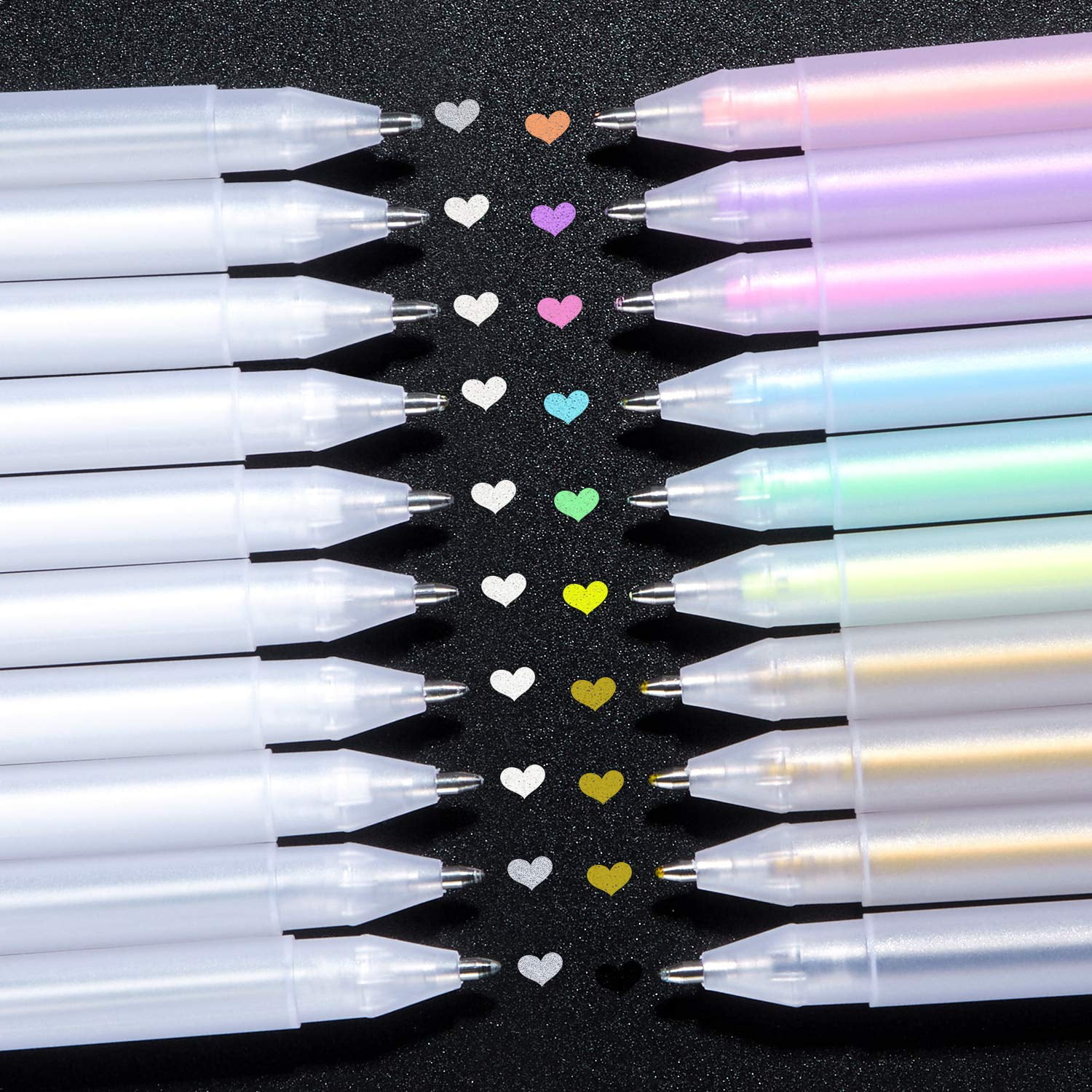 Colored Gel Pens Set Highlighter School Drawing Class Art Markers 12 Colors 