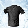 thumbnail image 2 of Men's Cooling Ice Silk Running Shirts Quick Dry Athletic Gym T-Shirts Moisture Wicking & Sun Protection Lightweight Workout Tshirts Black XXL, 2 of 3
