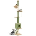 thumbnail image 1 of Gymax Arbre à Chat du Sol au Plafond avec Capsule Spatiale à Hauteur Réglable 86 Pieds'-99,5 Pieds' Condo, 1 of 10