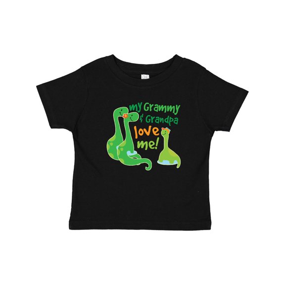 Inktastic My Grammy and Grandpa Love Me Grandson Dinosaur Boys Baby T-Shirt