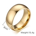 thumbnail image 4 of Couple Rings For Men And Women Glossy Circle Band Tungsten Steel Wedding Engagement Promise Anniversary Jewelry Gift, 4 of 8