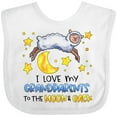 thumbnail image 3 of Inktastic I Love My Grandparents to the Moon and Back Cute Sheep Boys or Girls Baby Bib, 3 of 4