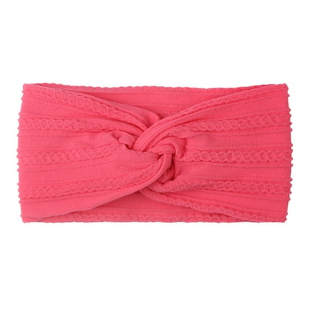 

nsendm Solid Girls Headband Hairband Knot 1PCNewborn Stretch Headwear Baby Kids Hair accessories Pack of Scrunchies Hairclip H One Size