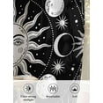 thumbnail image 6 of Mystery Tarot Sheer Curtains 63 inches Long, Sun Moon Starry Sky Black Light Filtering Sheer Window Curtains Rod Pocket Voile Drapes for Bedroom Living Room, 52"W x 63"L 2 Panels, 6 of 7