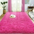 thumbnail image 7 of Sanmadrola Area Rugs for Bedroom, Fluffy Tie-Dye Gray Shaggy Soft Area Rug, Non-Slip Indoor Floor Carpet for Living Room, Kids Baby Boys Teen Dorm Home Decor Aesthetic, Nursery, 5.2x6.5 Feet Hot Pink, 7 of 7