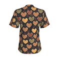 thumbnail image 3 of Uemuo Heart Printed Women's Classic V-Neck T-Shirt - Soft, Breathable, Moisture-Wicking, Perfect for Casual, Office, Travel, and Everyday Wear-X-Large, 3 of 5