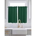 thumbnail image 2 of Kitchen Curtains 54 Inches length, Pure Olive Green Window Treatment Curtain Drapes, Simple Solid Color Thermal Insulated Drapes for Basement Hotel RV, 42"x54", 2 Panels, 2 of 7