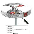thumbnail image 4 of Haiem Moose Kissing Under Mistletoe Cushion Round Bar Chair Seat Cover Bar Chair Cushion Covers Elastic Washable Bar Chair Cover,Protects from Scratches and Stains-13 inch, 4 of 7