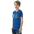 thumbnail image 3 of Surf Vibe Boys' T-Shirt – Cool Beach Shirt, Skater Graphic Tee, Summer Coastal Outfit (True Royal, S), 3 of 3