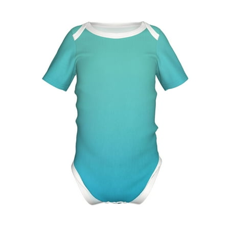 

Adobk Teal Turquoise Print Baby Climbing Clothes Jumpsuit Rompers Classic Rompers Child Short sleeve Bodysuits-3 Months