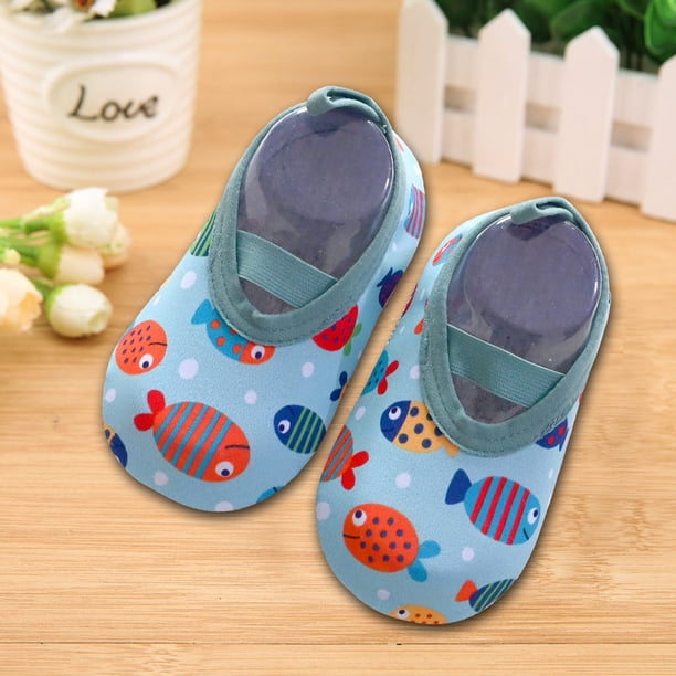 Tenis Zapatos de bebé de suela plana Calcetines de secado rápido Zapatos Suela blanda para niños pequeños (S) Azul Likrtyny Tenis De Mujer Tenis De Hombre
