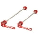 thumbnail image 2 of 1 par de pinchos de liberación rápida para bicicleta, eje de bicicleta Qr de aleación de aluminio delantero trasero 100/135mm, cubo de rueda ligero pequeño agujero rojo Macarena Bicicleta de liberación rápida, 2 of 8