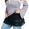 thumbnail image 1 of Jupe Mini Ajustable Superposition Faux Haut Bas Rallonge Chemise Plus Noir XXXXXL, 1 of 6