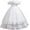 White, variant on ZHOGXU Kids Elegant Girls Sparkly Lace Layered Off Layer Princess Dress Glitter Formal Gown Birthday Party Outfit