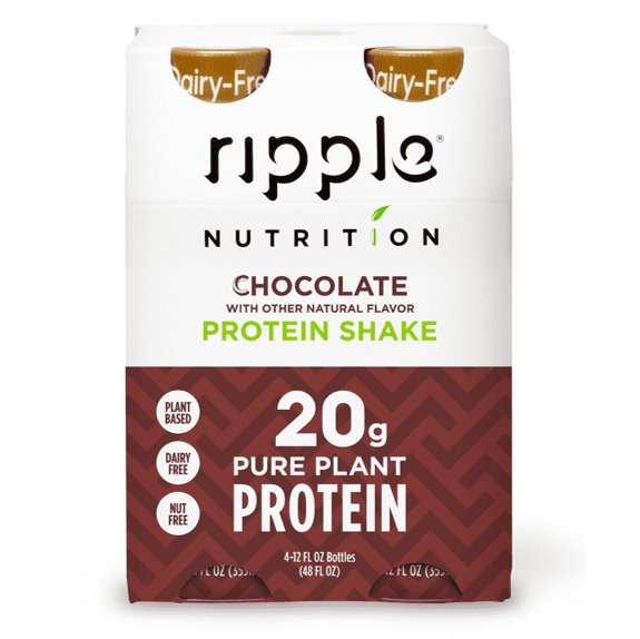 Ripple Nutrition Chocolate Protein Shake, 12 fl oz, 4 count