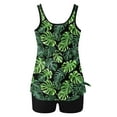 thumbnail image 3 of qucoqpe Tankini Swimsuits for Women Loose Fit Floral Print Two Piece Modest Bathing Suits Blouson Tankini Tops with Boyshorts, 3 of 6