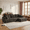 Brown & Right Chaise, variant on CKEASEAN 108" L-Shaped Sectional Sofa, Compressed Boneless Cloud Couch with Right Chaise & Pillows, Chenille Upholstered 4-Seater Modular Sofa for Living Room, No Assembly